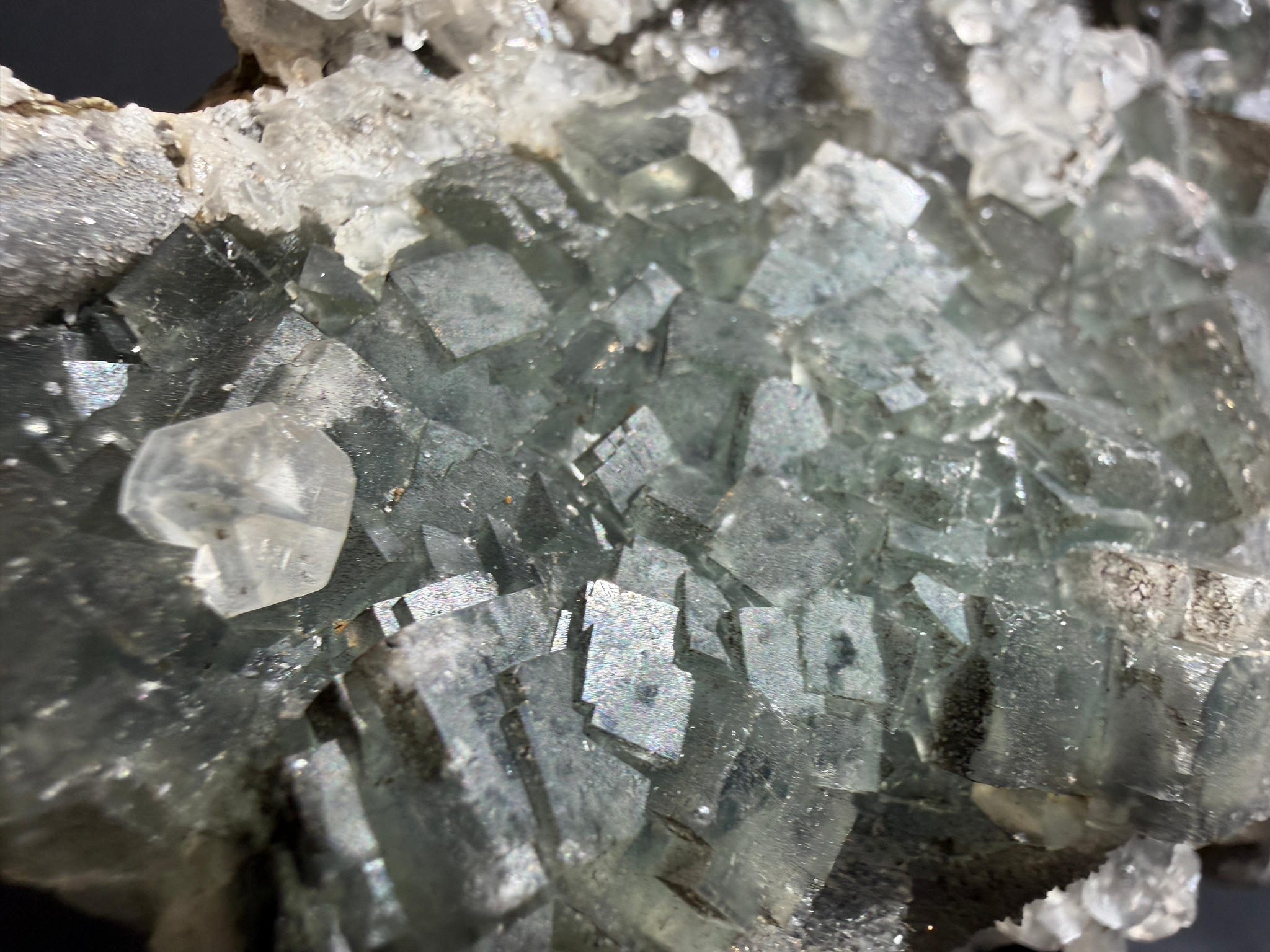 Museum-Grade Fujian Fluorite on Sphalerite with Three-Color Fluorescence on Custom Display Stand