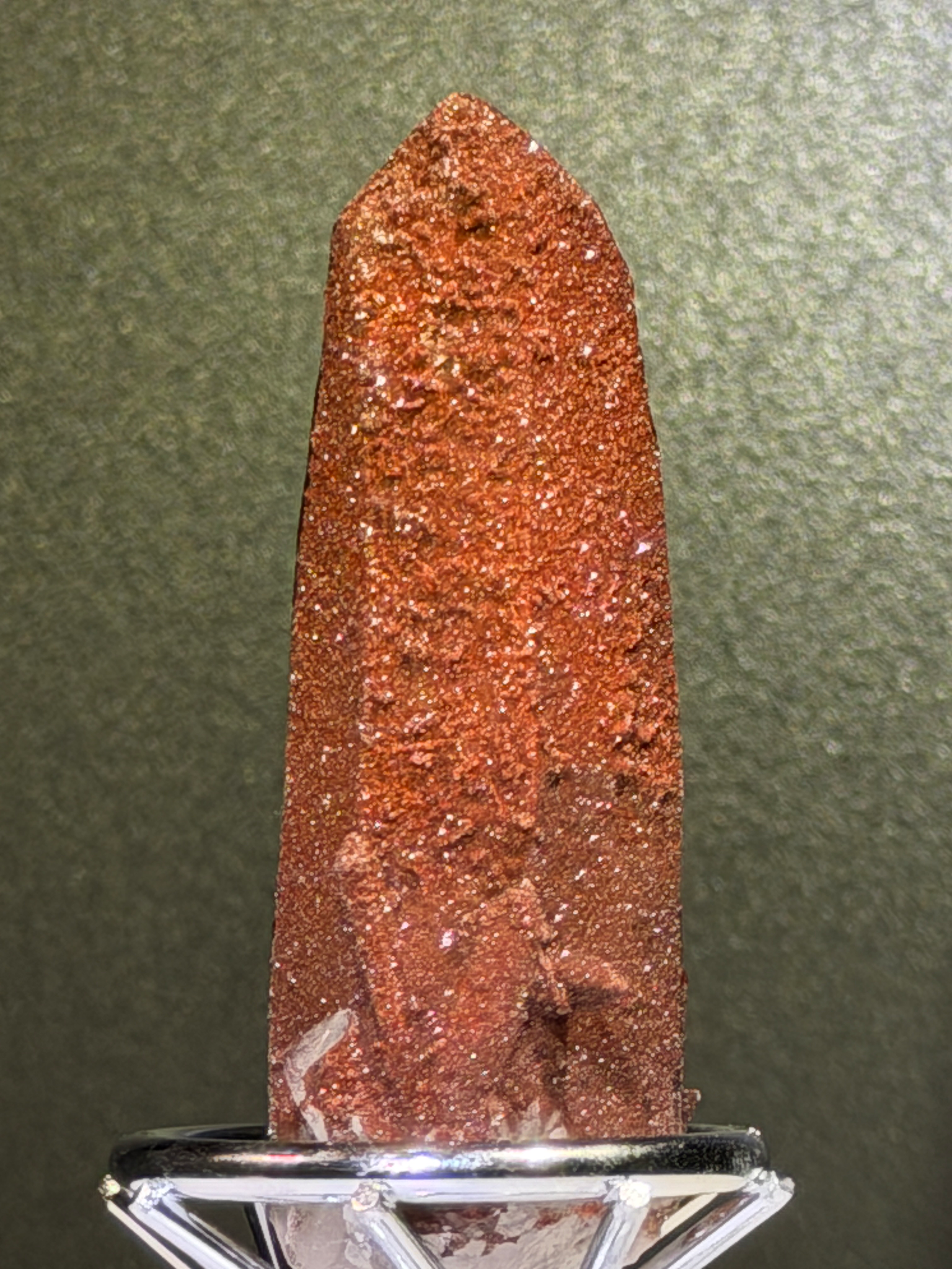 Red Druzy Quartz with Hematite from Morocco