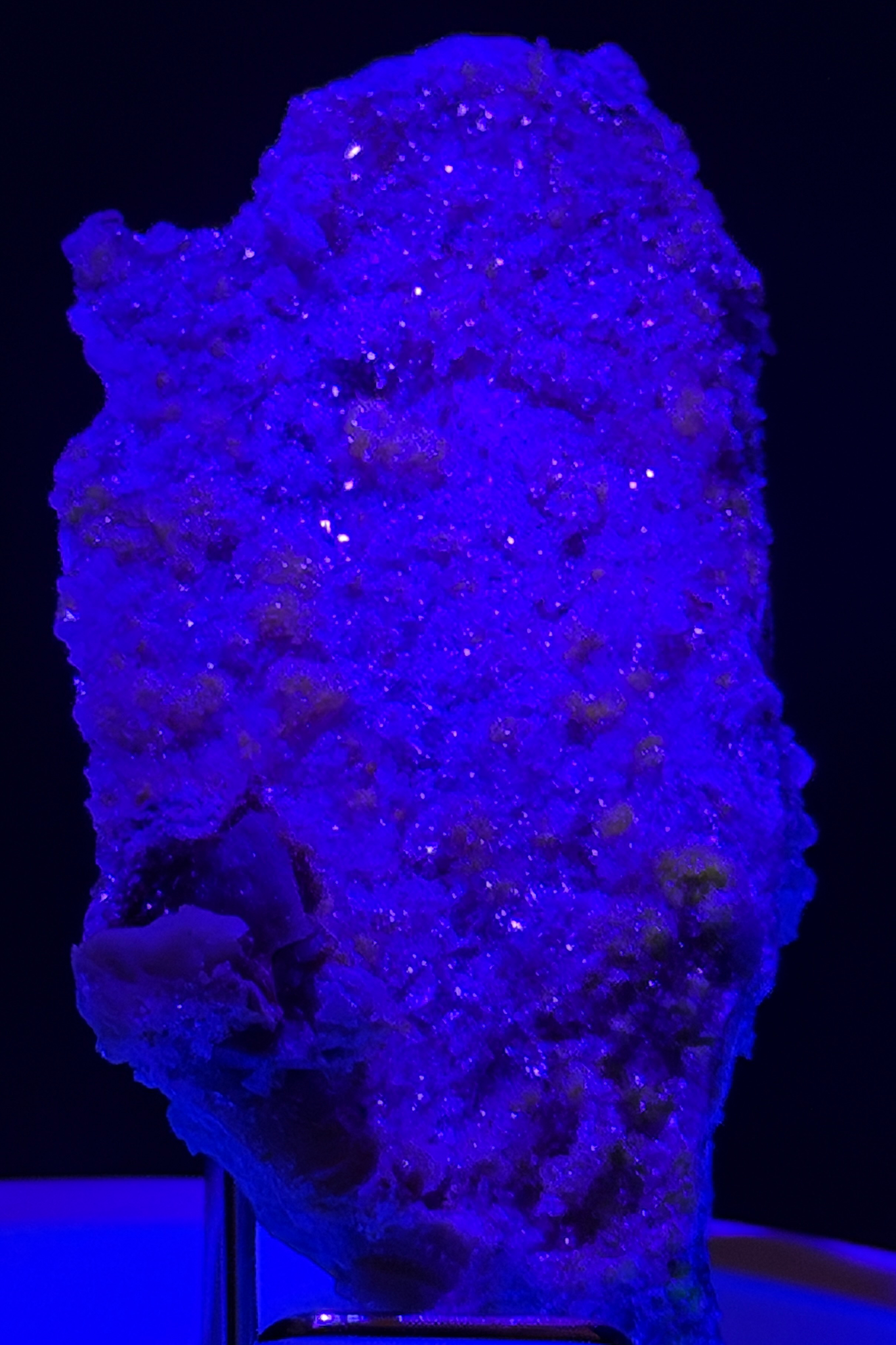 Rare Yellow Botryoidal Fluorite Plate with Barite on Lavender Fluorite