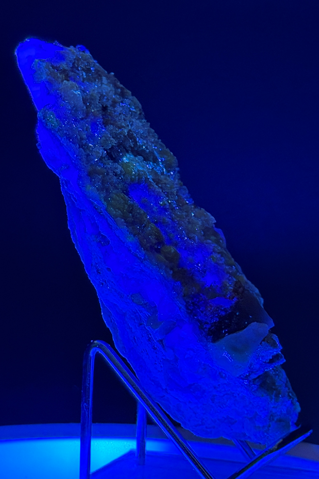 Rare Yellow Botryoidal Fluorite Plate with Barite on Lavender Fluorite