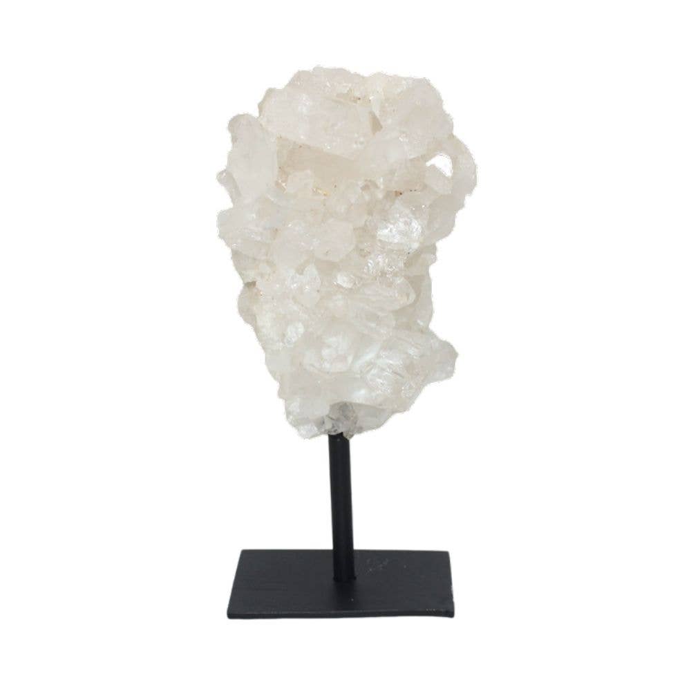 Clear Quartz Cluster on Stand