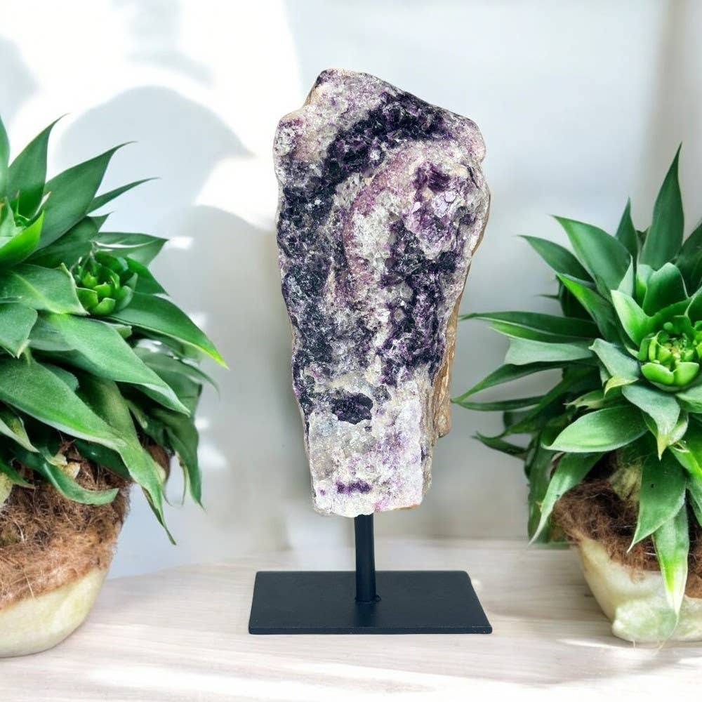 Fluorite on Metal Base