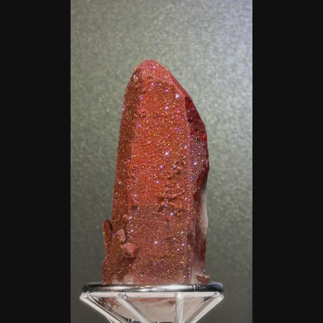 Red Druzy Quartz with Hematite from Morocco